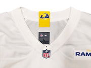 Los Angeles Rams Aaron Donald Autographed White Nike On Field Jersey Size L Beckett BAS Witness Stock #241358