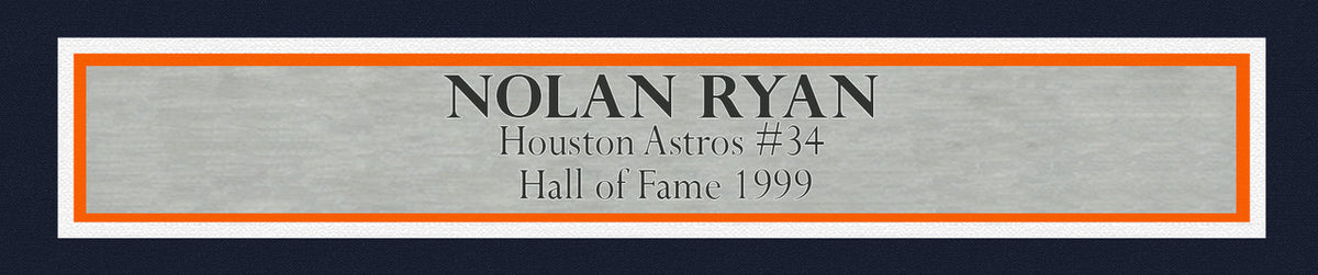 Houston Astros Nolan Ryan Autographed Framed White Nike Cooperstown Authentic Collection Jersey Beckett BAS QR Stock #241398