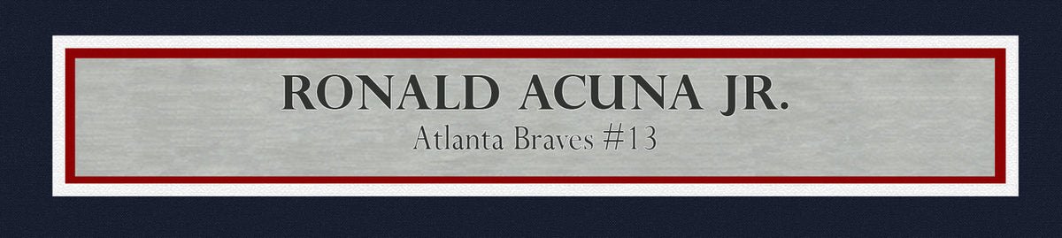 Atlanta Braves Ronald Acuna Jr. Autographed Framed White Nike Jersey Beckett BAS Stock #241399
