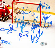 1980 USA Olympics Hockey Miracle On Ice Team Signed Autographed Framed 16x20 Photo "Do You Believe In Miracles?!" With 18 Signatures Including Jim Craig & Mike Eruzione Beckett BAS Witness Stock #241404