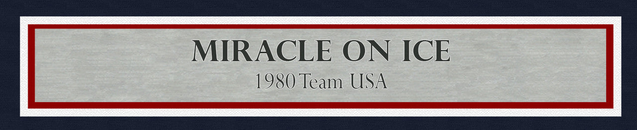 1980 USA Olympics Hockey Miracle On Ice Team Signed Autographed Framed 16x20 Photo "Do You Believe In Miracles?!" With 18 Signatures Including Jim Craig & Mike Eruzione Beckett BAS Witness Stock #241404