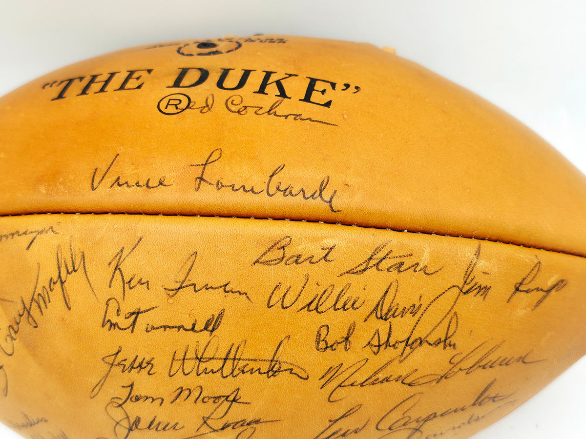 1961 Green Bay Packers NFL Champions Team Signed Autographed Official NFL Wilson "The Duke" Leather Football With 39 Signatures Including Vince Lombardi & Bart Starr Beckett BAS #AE20801