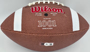 John David Crow & Johnny Manziel Autographed Official NCAA Wilson Leather Football Texas A&M Aggies "Heisman" Beckett BAS QR #BR84860