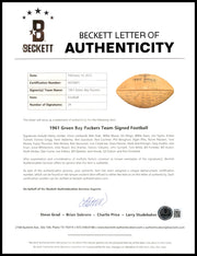 1961 Green Bay Packers NFL Champions Team Signed Autographed Official NFL Wilson "The Duke" Leather Football With 39 Signatures Including Vince Lombardi & Bart Starr Beckett BAS #AE20801