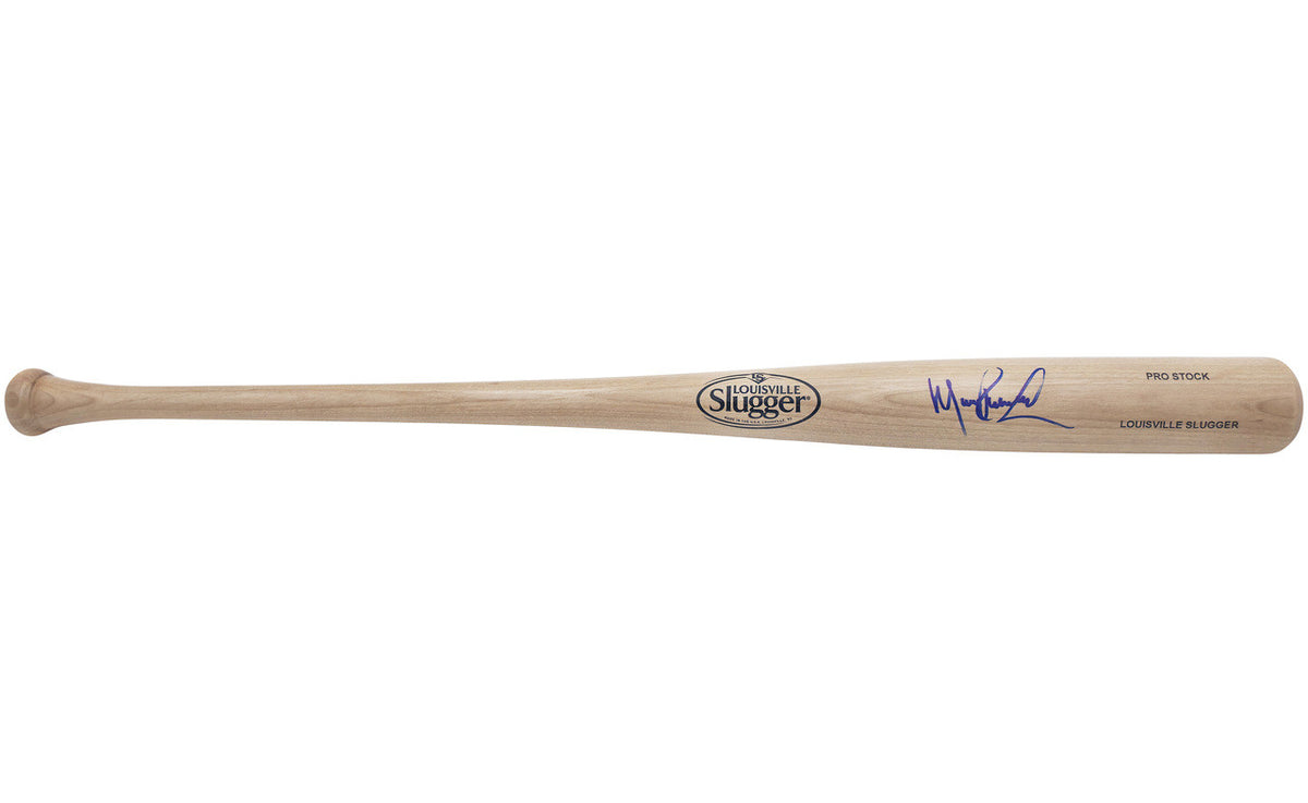 Manny Ramirez Autographed Blonde Louisville Slugger Pro Stock Baseball Bat Boston Red Sox Beckett BAS Witness Stock #241442