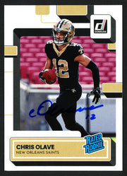 Chris Olave Autographed 2022 Donruss Rated Rookie Card #309 New Orleans Saints Stock #241520