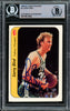 Larry Bird Autographed 1986-87 Fleer Stickers Card #2 Boston Celtics Beckett BAS #14612402