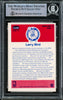 Larry Bird Autographed 1986-87 Fleer Stickers Card #2 Boston Celtics Beckett BAS #14612402