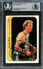 Larry Bird Autographed 1986-87 Fleer Stickers Card #2 Boston Celtics Beckett BAS #14612403