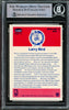Larry Bird Autographed 1986-87 Fleer Stickers Card #2 Boston Celtics Beckett BAS #14612403