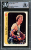 Larry Bird Autographed 1986-87 Fleer Stickers Card #2 Boston Celtics Beckett BAS #14612407