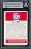 Larry Bird Autographed 1986-87 Fleer Stickers Card #2 Boston Celtics Beckett BAS #14612407
