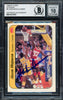 Hakeem Olajuwon Autographed 1986-87 Fleer Stickers Rookie Card #9 Houston Rockets Auto Grade Gem Mint 10 Beckett BAS #14127437