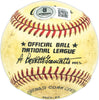 Charley Rabe Autographed Official NL Baseball Cincinnati Reds Beckett BAS QR #BM25902