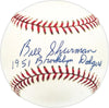 Bill Sharman Autographed Official NL Baseball Brooklyn Dodgers "1951 Brooklyn Dodgers" Beckett BAS QR #BM25919