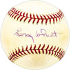 Leroy Wheat Autographed Official AL Baseball Philadelphia Oakland A's, Cleveland Indians SKU #229649