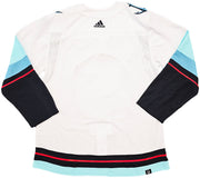 Seattle Kraken Inaugural Season Team Signed Autographed White Adidas Jersey Size 54 With 24 Signatures Including Jordan Eberle, Jared McCann & Yanni Gourde #/50 Fanatics Holo Stock #215412