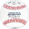 Ryne Stanek Autographed Official 2022 World Series MLB Baseball Houston Astros "2022 WS Champions" Beckett BAS Witness Stock #215409
