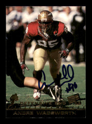 Andre Wadsworth Autographed 1998 Press Pass Rookie Card #4 Arizona Cardinals SKU #241672