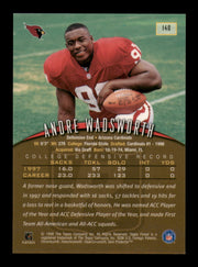 Andre Wadsworth Autographed 1998 Topps Finest Rookie Card #140 Arizona Cardinals SKU #241674