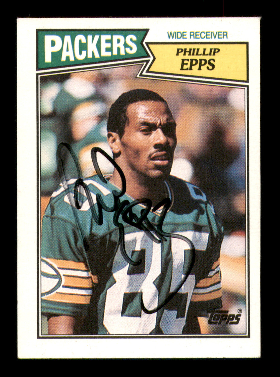 Phillip Epps Autographed 1987 Topps Card #355 Green Bay Packers SKU #241687