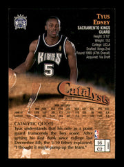 Tyus Edney Autographed 1995-96 Topps Finest Rookie Card #35 Sacramento Kings SKU #241697