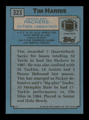 Tim Harris Autographed 1988 Topps Card #323 Green Bay Packers SKU #241700