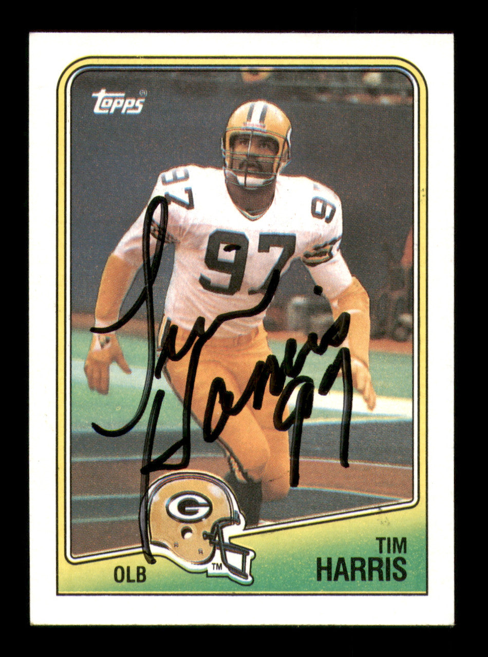 Tim Harris Autographed 1988 Topps Card #323 Green Bay Packers SKU #241701