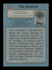 Tim Harris Autographed 1988 Topps Card #323 Green Bay Packers SKU #241701
