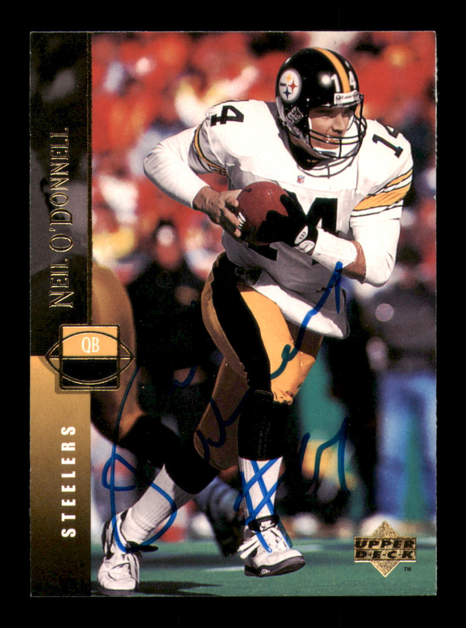 Neil O'Donnell Autographed 1994 Upper Deck Card #143 Pittsburgh Steelers SKU #241705
