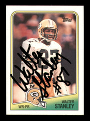 Walter Stanley Autographed 1988 Topps Card #318 Green Bay Packers SKU #241707