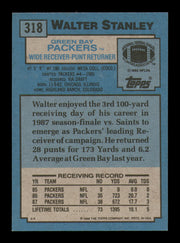 Walter Stanley Autographed 1988 Topps Card #318 Green Bay Packers SKU #241707