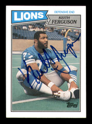 Keith Ferguson Autographed 1987 Topps Card #326 Detroit Lions SKU #241720