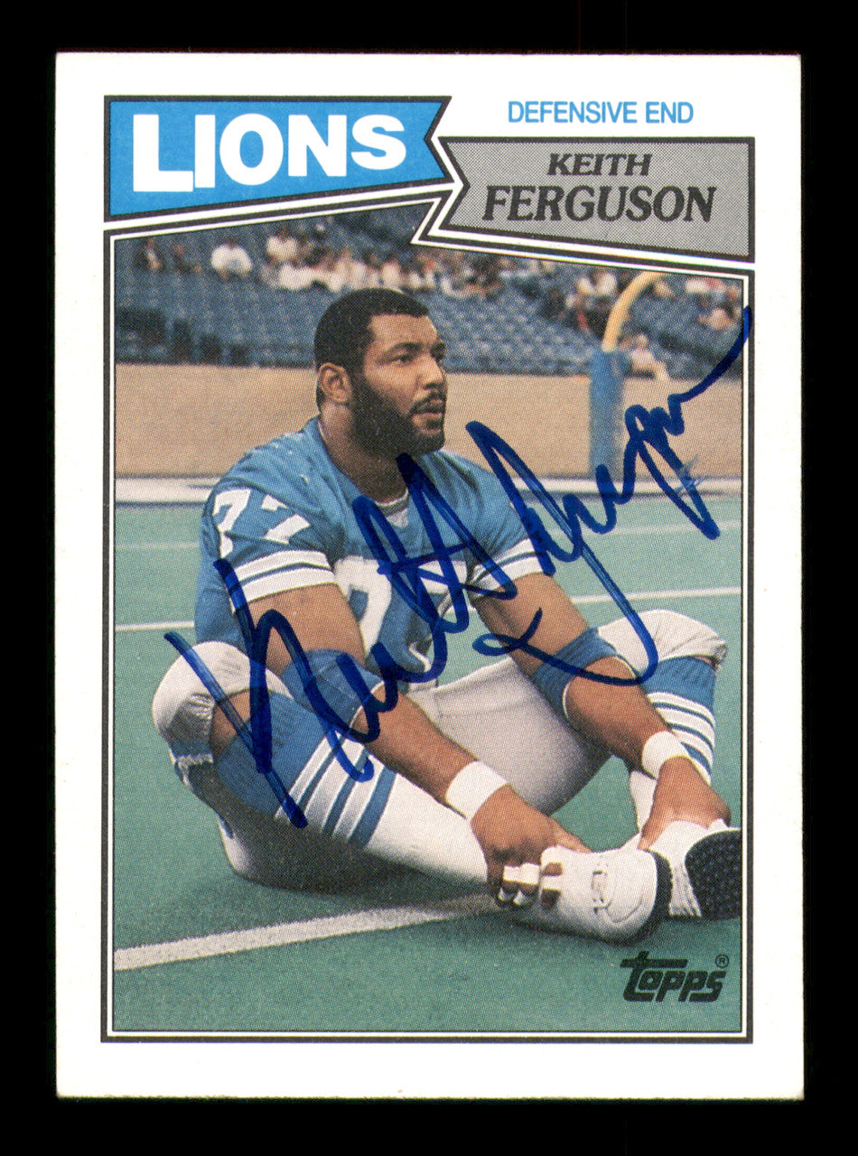 Keith Ferguson Autographed 1987 Topps Card #326 Detroit Lions SKU #241720