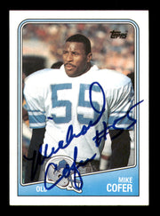 Mike Cofer Autographed 1988 Topps Card #381 Detroit Lions SKU #241722