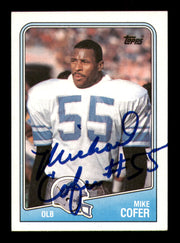 Mike Cofer Autographed 1988 Topps Card #381 Detroit Lions SKU #241725