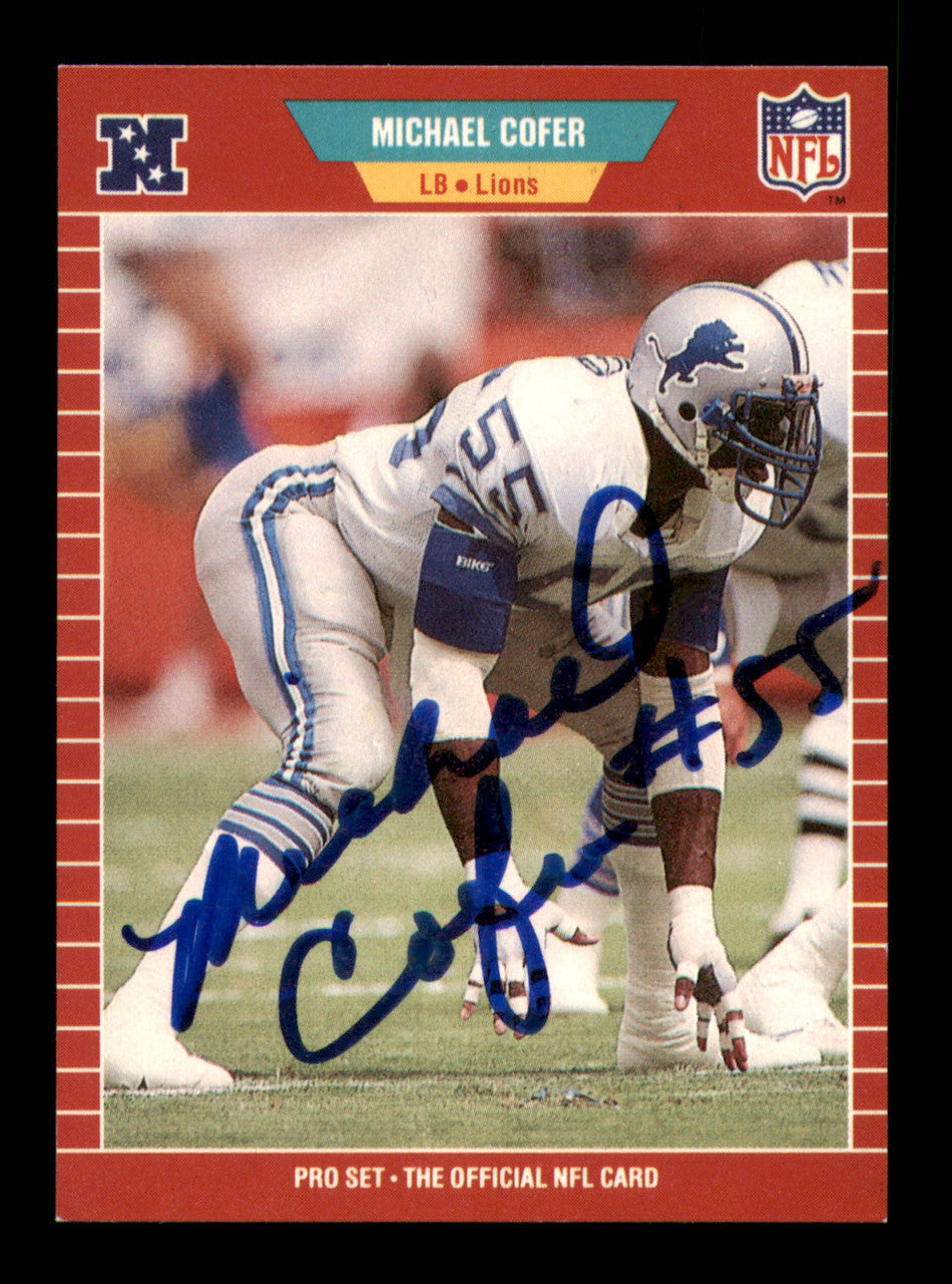 Mike Cofer Autographed 1989 Pro Set Card #119 Detroit Lions SKU #241726