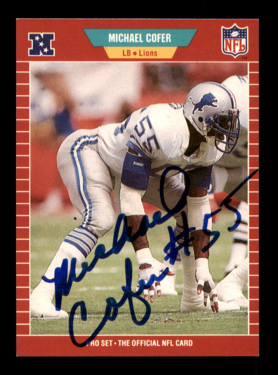 Mike Cofer Autographed 1989 Pro Set Card #119 Detroit Lions SKU #241727