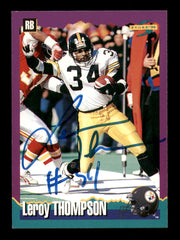 Leroy Thompson Autographed 1994 Score Card #80 Pittsburgh Steelers SKU #241738