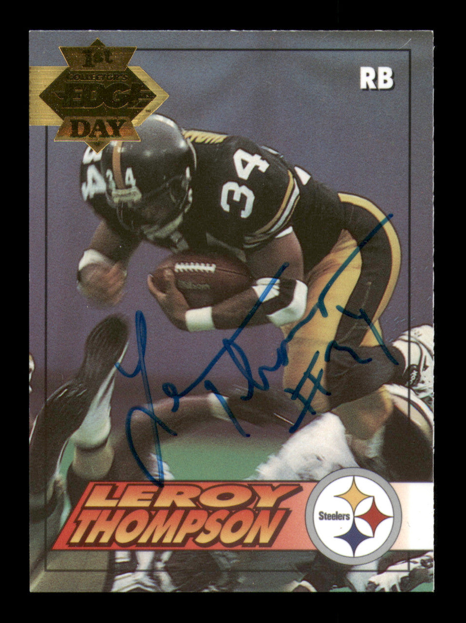 Leroy Thompson Autographed 1994 Collectors Edge Card #167 Pittsburgh Steelers SKU #241740