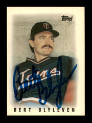 Bert Blyleven Autographed 1986 Topps Mini Card #23 Minnesota Twins SKU #241755