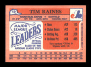 Tim Raines Autographed 1986 Topps Mini Card #49 Montreal Expos SKU #241759