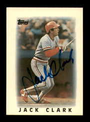 Jack Clark Autographed 1986 Topps Mini Card #59 St. Louis Cardinals SKU #241769