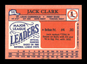 Jack Clark Autographed 1986 Topps Mini Card #59 St. Louis Cardinals SKU #241769