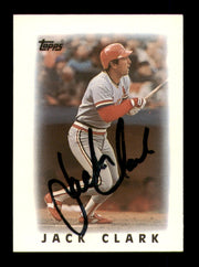 Jack Clark Autographed 1986 Topps Mini Card #59 St. Louis Cardinals SKU #241770