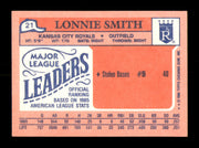 Lonnie Smith Autographed 1986 Topps Mini Card #21 Kansas City Royals SKU #241786