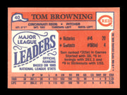 Tom Browning Autographed 1986 Topps Mini Card #40 Cincinnati Reds SKU #241795