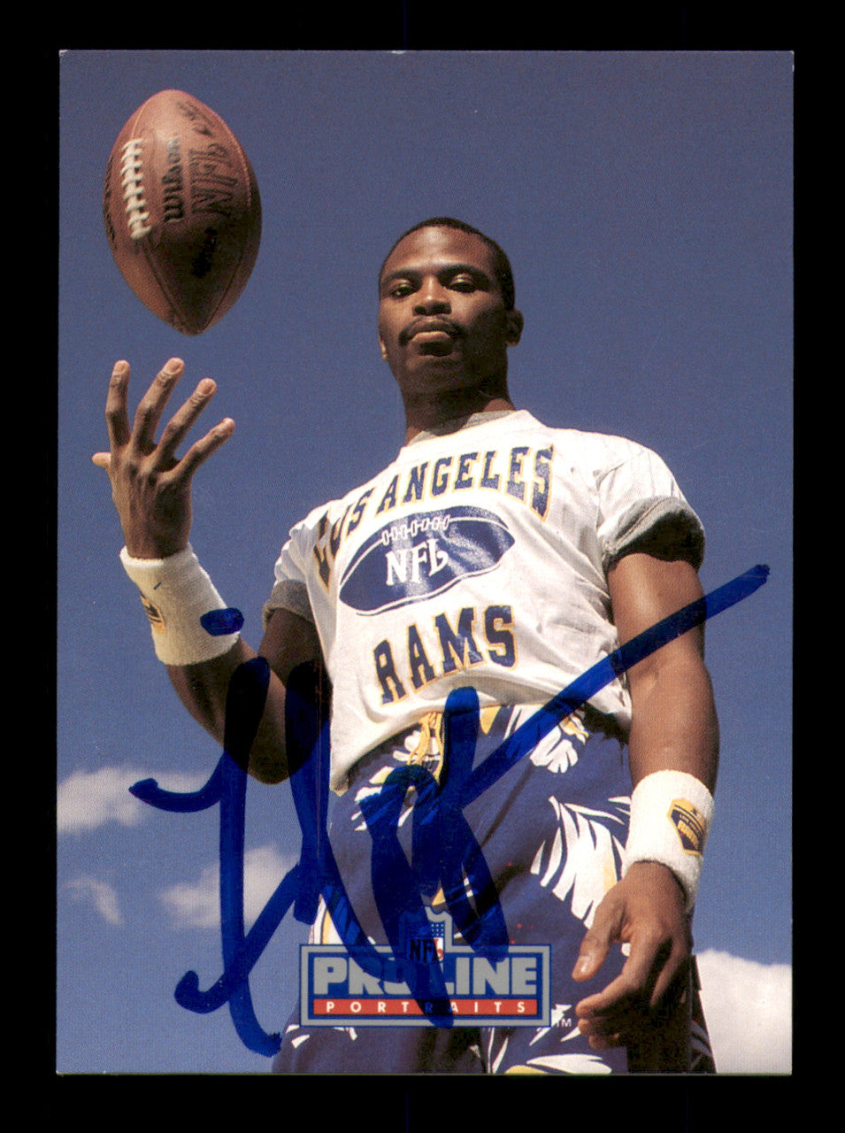 Willie Anderson Autographed 1991 Pro Line Card #14 Los Angeles Rams SKU #241872