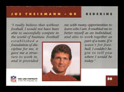 Joe Theismann Autographed 1991 Pro Line Card #56 Washington Redskins SKU #241874