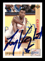 Loy Vaught Autographed 1991-92 Upper Deck Card #138 Los Angeles Clippers SKU #241900